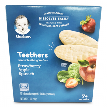 GERBER TEETHERS S/BERRY APPLE&SPINACH 48G