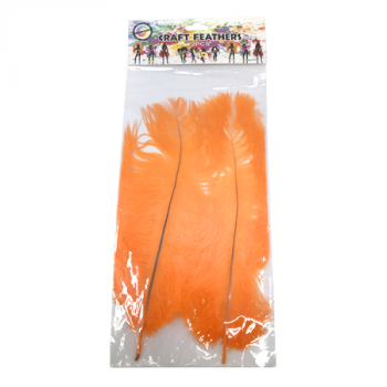 ESSENTIALS ORANGE CRAFT FEATHERS 2PCS 