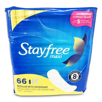 STAYFREE MAXI REG DEODORANT 66'S