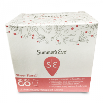 SUMMER'S EVE SHEER FLORAL CLEANSING CLOTHS 5IN1