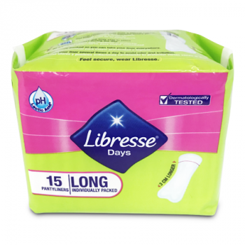 LIBRESSE PANTY LINERS LONG 15'S