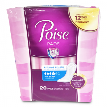 POISE MODERATE REGULAR PADS 20'S