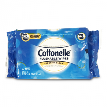 COTTONELLE FLUSHABLE WIPES 42'S