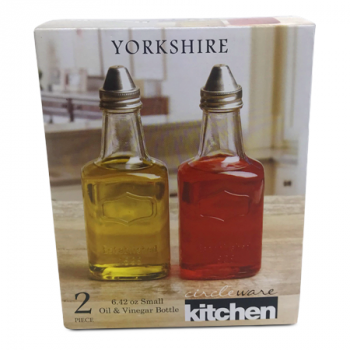 YORKSHIRE OIL & VINEGAR BOTTLE 2PCS 