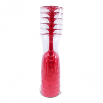 RED PLASTIC WINE GLASS 6PCS KH-553