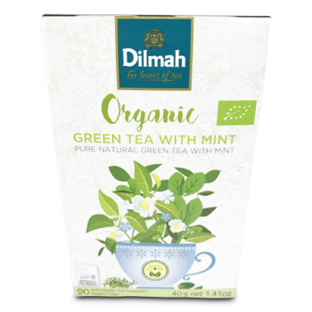 DILMAH ORGANIC GREEN TEA W/MINT 20'S