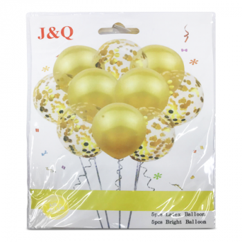 GOLD LATEX BALLOON 10PCS 