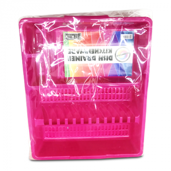 ESSENTIALS PINK DISH DRAINER 