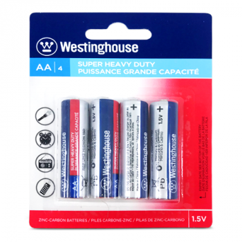 WESTINGHOUSE SUPER HEAVY DUTY AA4 BATTERIES 