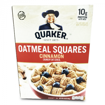 QUAKER OATMEAL SQUARES CEREAL 411G