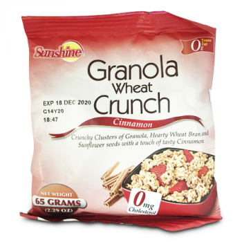 SUNSHINE GRANOLA WHEAT CRUNCH W/CINNAMON  65G