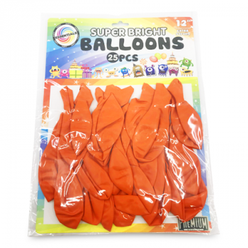 ESSENTIALS SUPER BRIGHT ORANGE BALLOON 12" 12PCS 