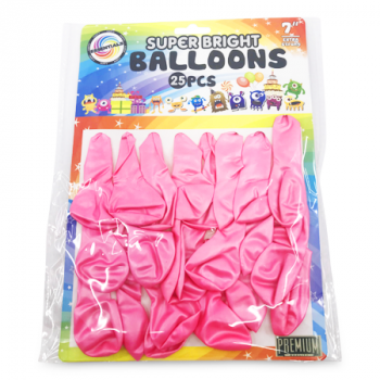 ESSENTIALS SUPER BRIGHT PINK BALLOON 12" 12PCS 