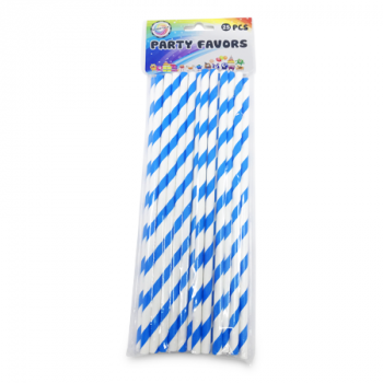 ESSENTIALS BLUE PARTY FAVOR STRAWS 25PCS 