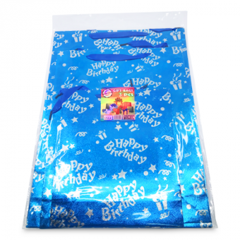 ESSENTIALS BLUE GIFT BAG SET 3PCS 