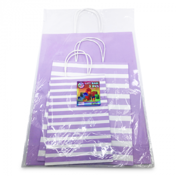 MS IMPORTS PLAIN PURPLE GIFT BAG 3PCS 