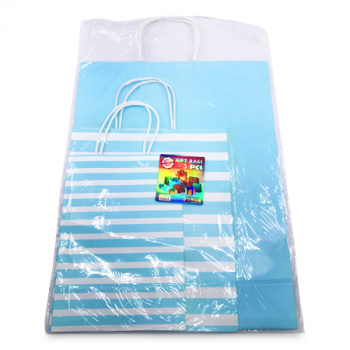 MS IMPORTS PLAIN BLUE GIFT BAG SET 3PCS 