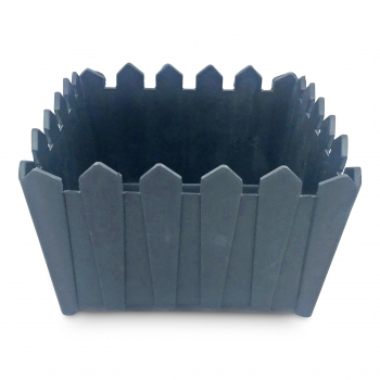 MS IMPORTS BLACK SQUARE FENCE POT 6"WX4"L