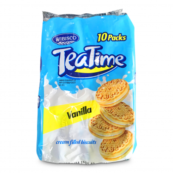 WIBISCO TEA TIME VANILLA CREAM BISCUITS 10'S