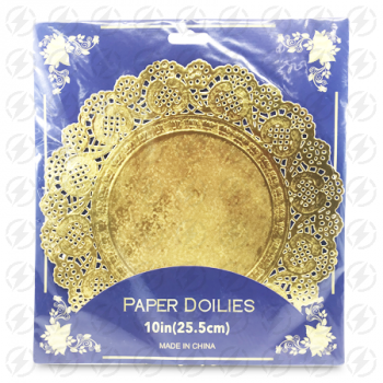 PAPER DOILIES GOLD 10IN