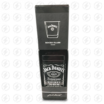 JACK DANIEL'S BLACK W/GLASS 750ML 