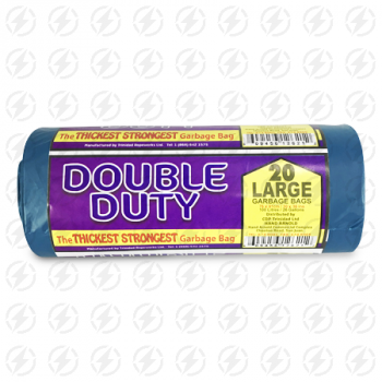DOUBLE DUTY GARBAGE BAGS LARGE 20'S
