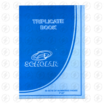 SCHOLAR TRIPLICATE BOOK 5"X8"