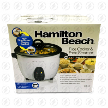HAMILTON BEACH RICE COOKER AND FOOD STEAMER 16CUP