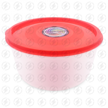 MS IMPORTS RED PLASTIC STORAGE BOWL LG 
