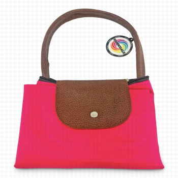 ESSENTIALS PINK FOLDABLE TOTE BAG 