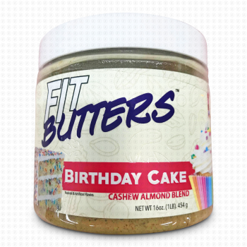 FIT BUTTERS BIRTHDAY CAKE CASHEW ALMOND BLEND 454G